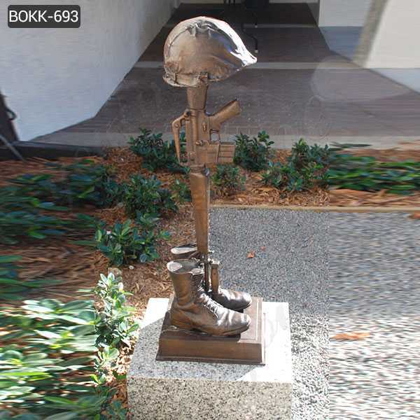 Battle Cross bronze statue Fallen Soldier Memorial for Sale