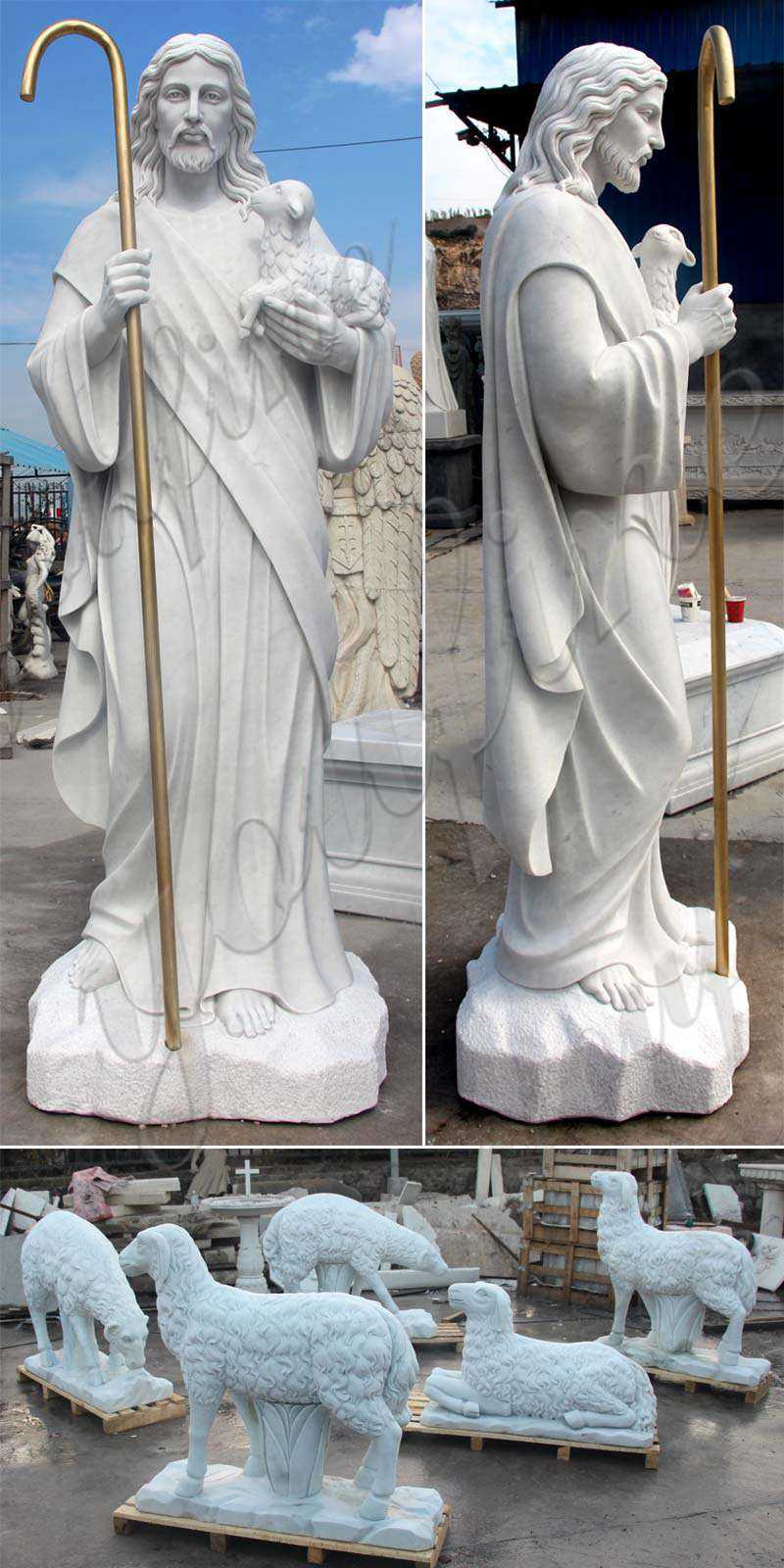 Catholic Sculpture Christ the Shepherd Statue