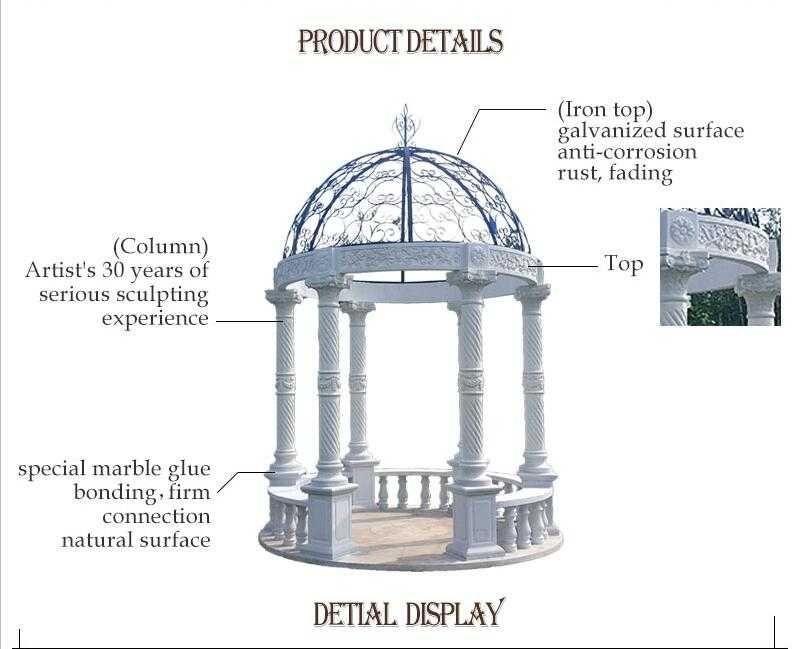 Detail of marble gazebo