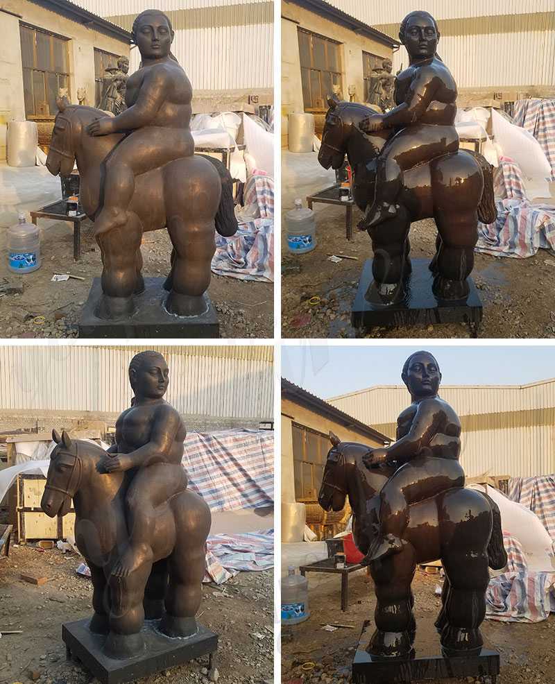 Fernando Botero's Fat Animal Sculptures Style Horse Design for Sale