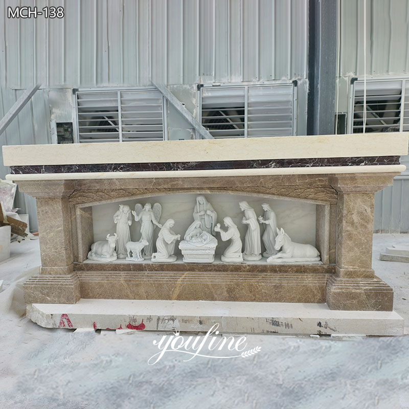 Altar Table with Nativity Scene