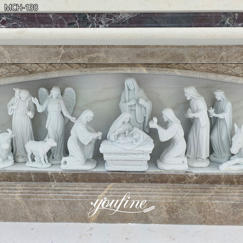marble Nativity Scene Statue