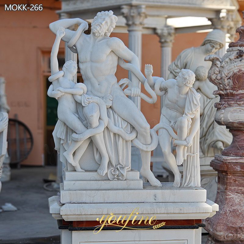 Greek Marble Statue Laocoon and His Sons Sculpture