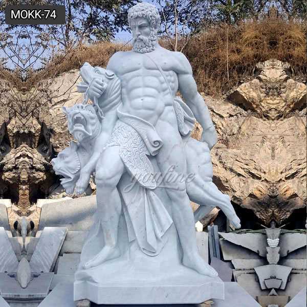 Hand Carved Large Size Famous Marble Hercules Statue for Sale MOKK-74