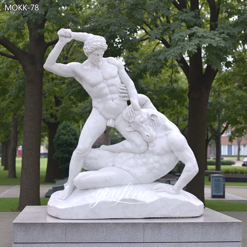 hercules and bull statue
