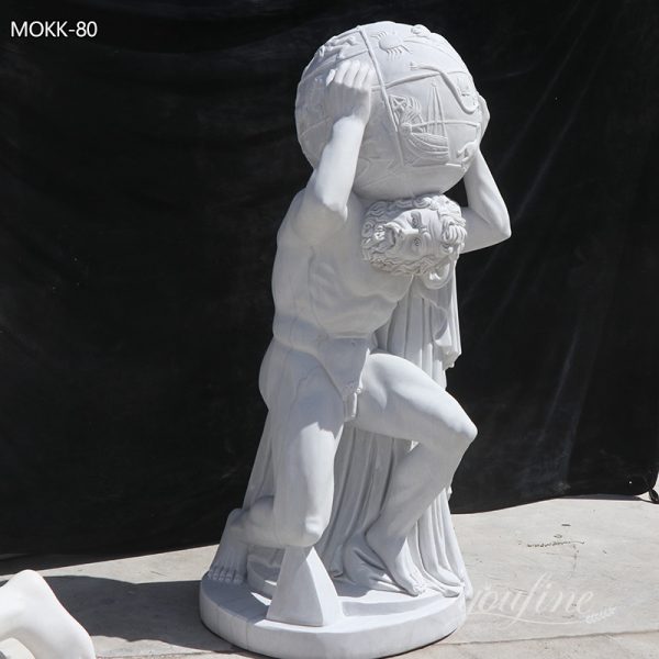 Outdoor Garden Decoration Marble Atlas Statue Bearing the Heavens for Sale MOKK-80