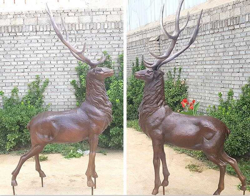 antique bronze stag sculpture for farm