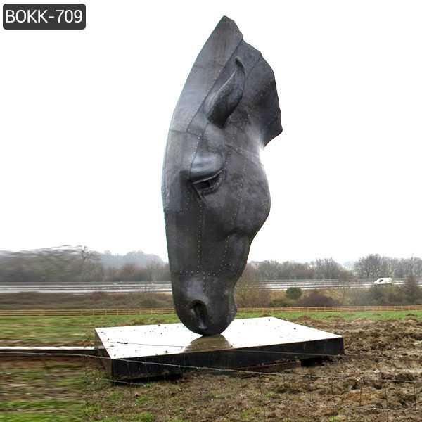 bronze horse head statue for lawn
