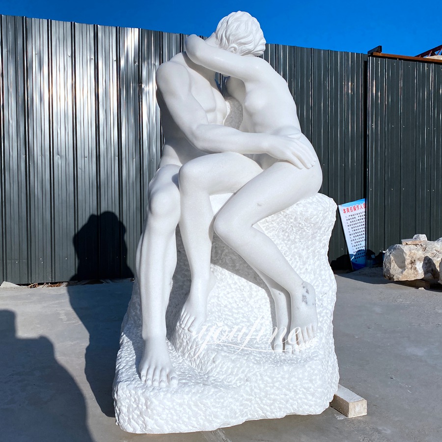 lifesize Kiss Marble Sculpture