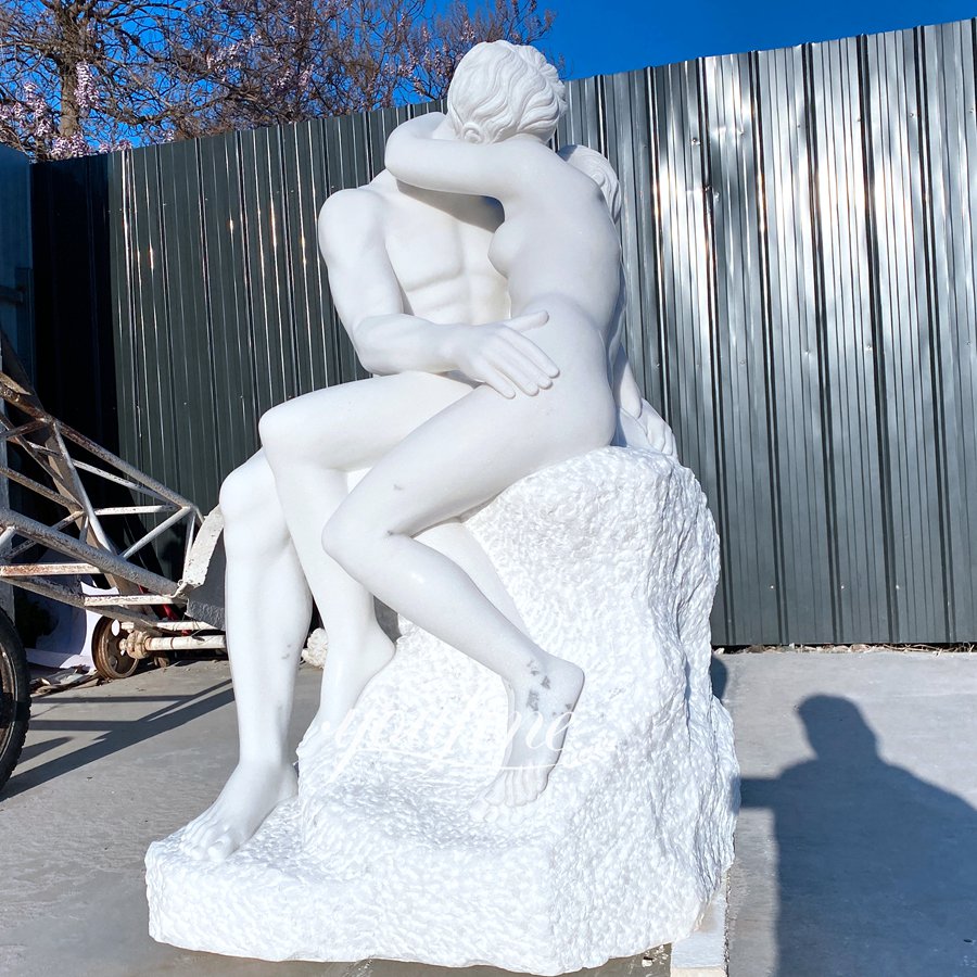 lifesize Kiss Marble Statue