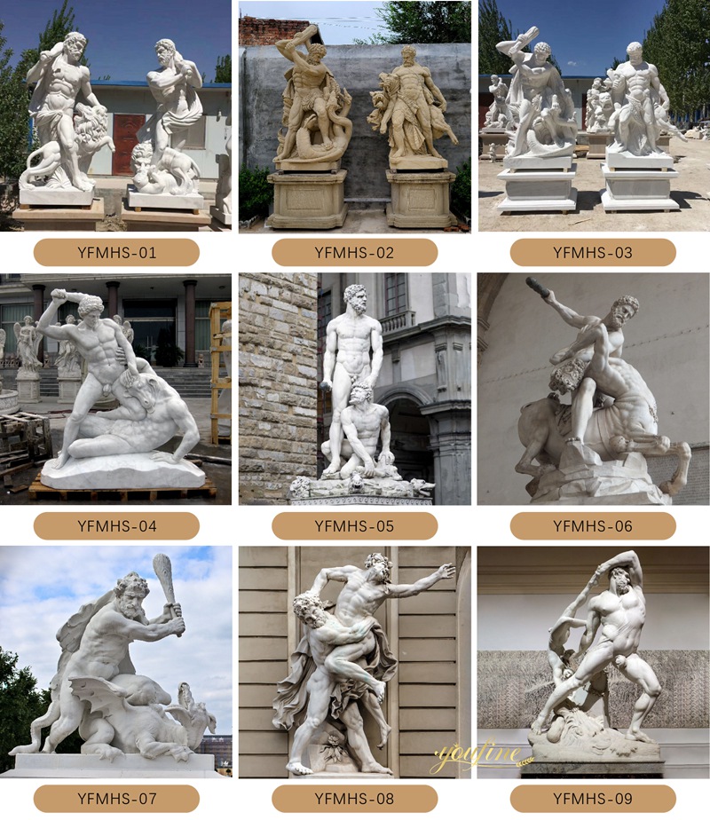 Hercules and Cerberus Statues