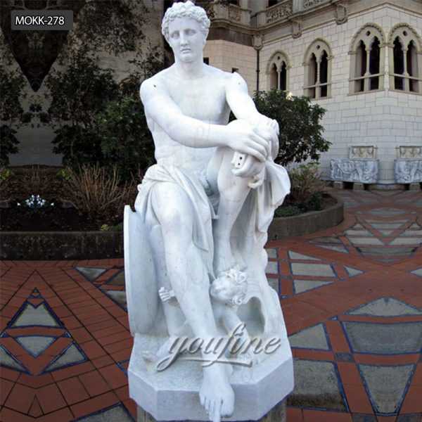 life size Roman marble sculpture of Mars
