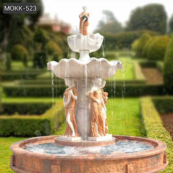 Marble famale statue water Fountain