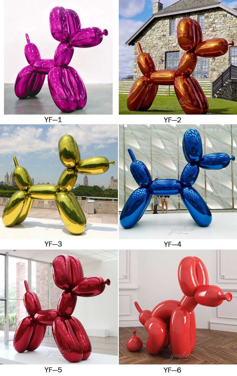 metallic balloon animals sculpture