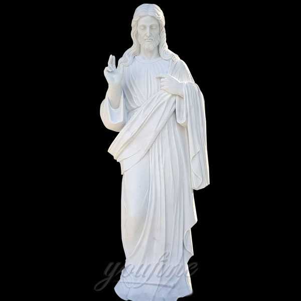 Large Church White Marble Statue of Jesus Christ Outdoor Sculpture on Sale CHS-297