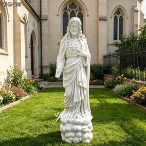 6 Feet Sacred Heart of Jesus Christ Statue with Cloud Base