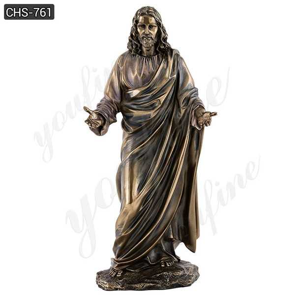 Famous Life Size Christ Sculpture Sacred Heart Of Jesus Bronze Statue with Hands Open for Sale–CHS-761