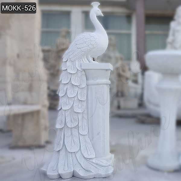 Marble peacock planter for garden
