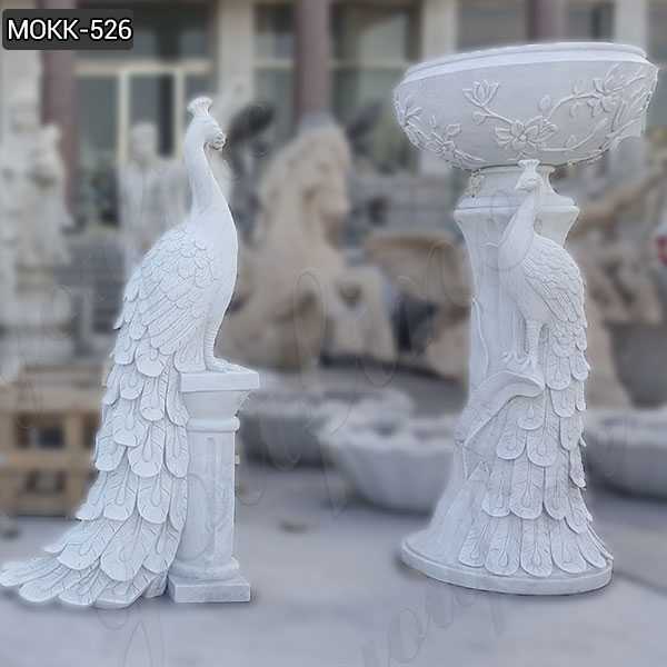 Large White Marble Planters