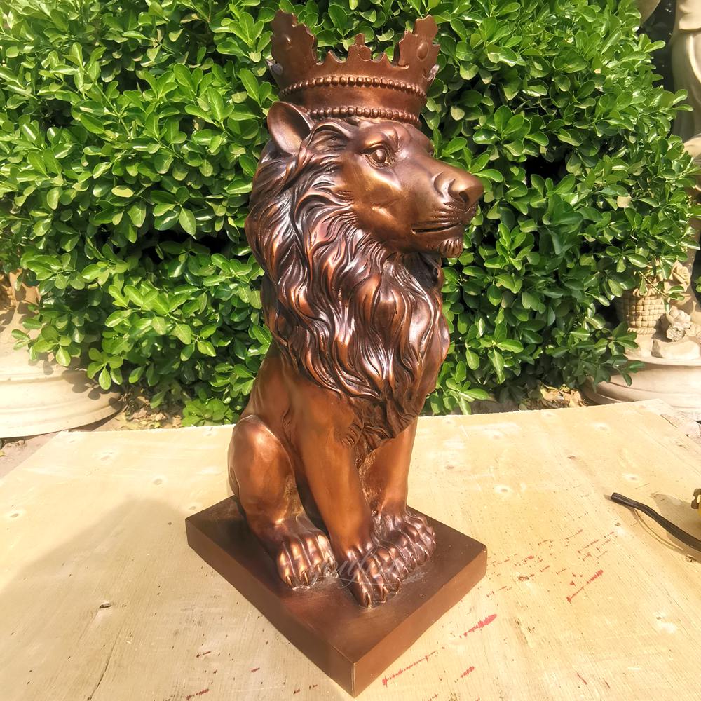 Life-size Seated Crowned Lion
