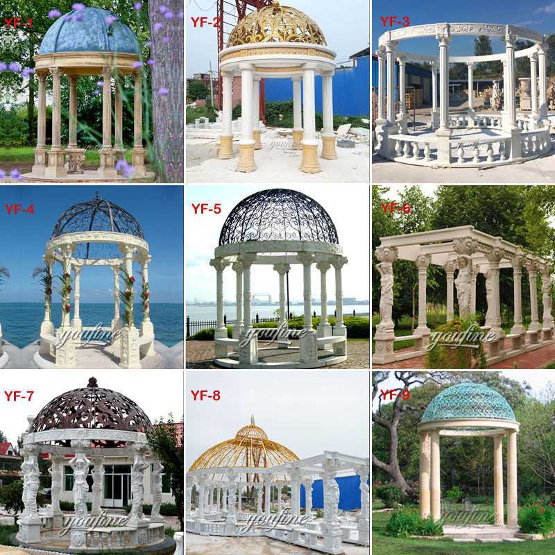 Outdoor Garden Ornament Marble Gazebo