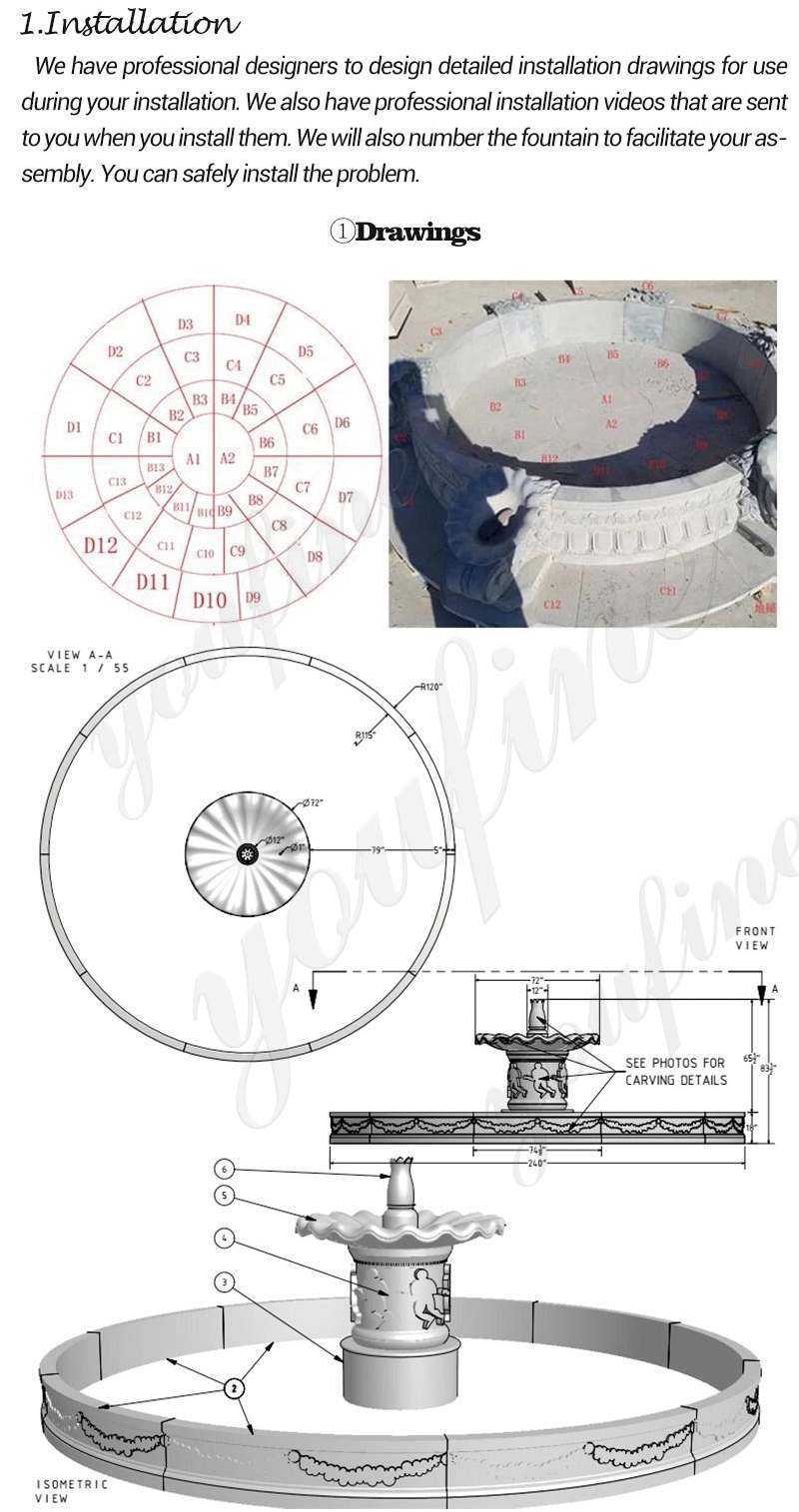 Outdoor Marble Water Fountain