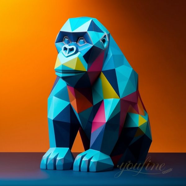 Stainless Abstract Sculpture of Gorilla for Outdoor Decoraton CSS-91