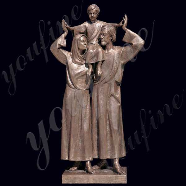 Outdoor Christian Mary Joseph and Baby Jesus Sculpture Bronze Religious Statue Monument Design for Sale–BOKK-602