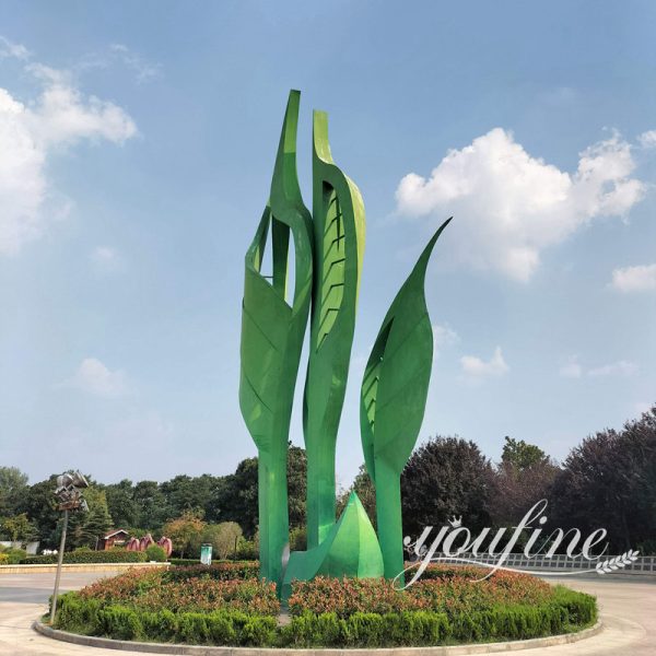 outdoor painted metal abstract sculpture (3)