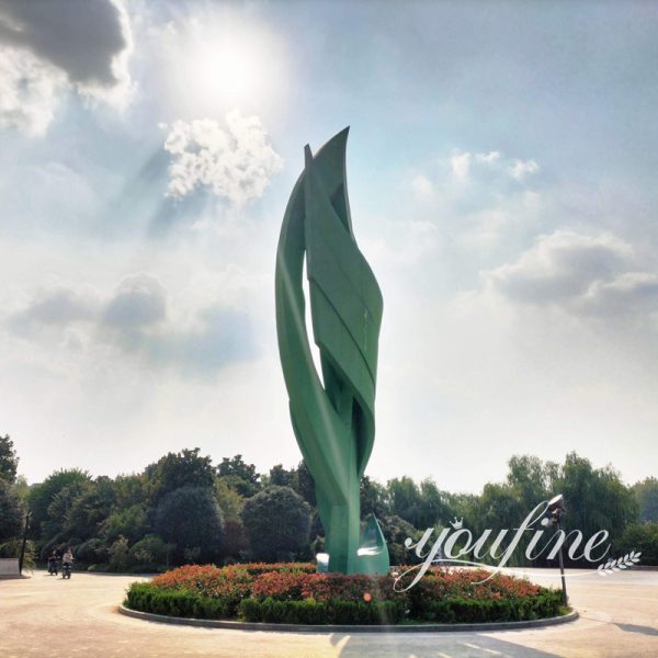 outdoor painted metal abstract sculpture (4)