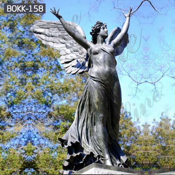 High Quality Life Size Casting Bronze Standing Angel Statue for Sale BOKK-158