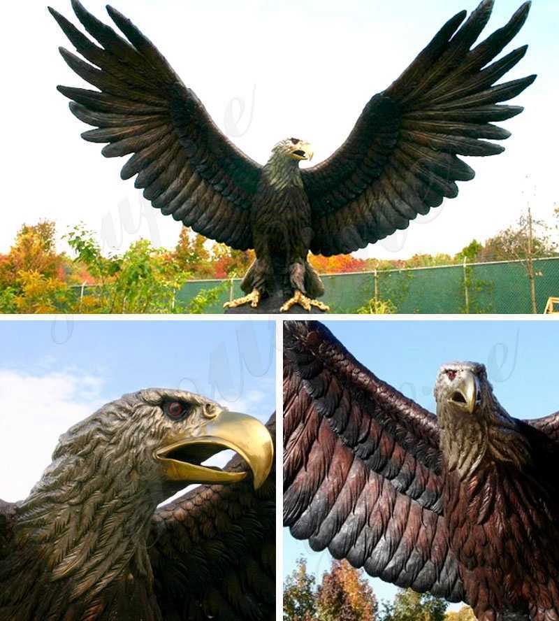 Beautiful Bronze Eagle in Flight Statue for dale