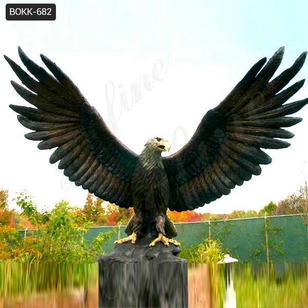 Beautiful Bronze Eagle in Flight Statue