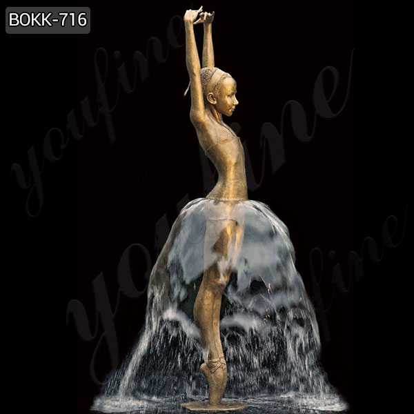 Life Size Bronze Ballerina Water Fountain with Figure Statue Design for Sale BOKK-716