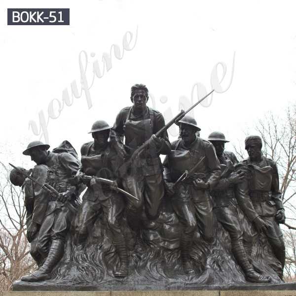 Life Size 107th Infantry Monument Soldier Bronze Statue for Sale BOKK-51