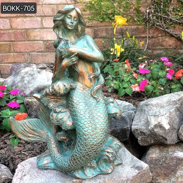 Bronze Patina Sexy Mermaid Statue