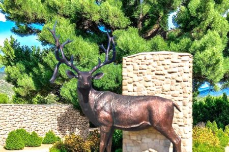 Garden Large Bronze Reindeer Statue BAN-395