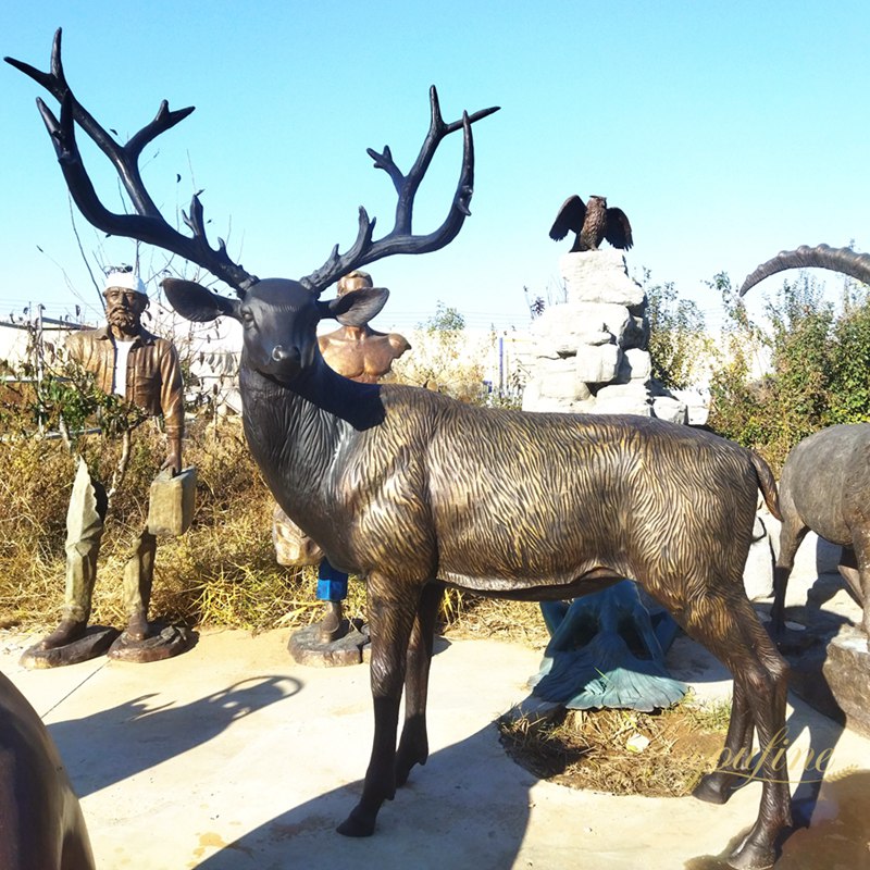 Bronze Reindeer Sculpture art