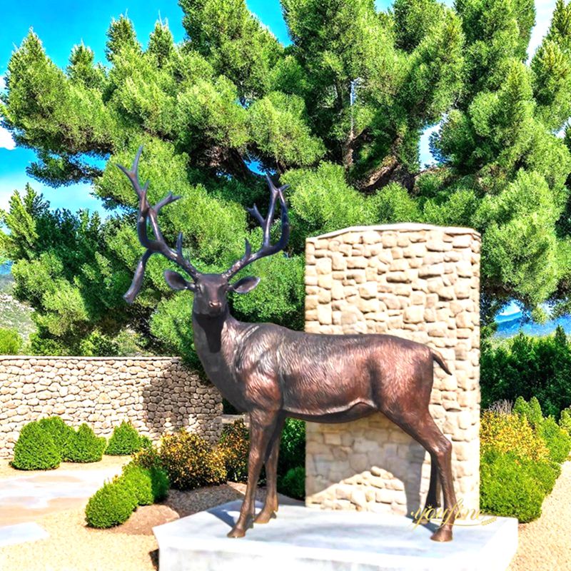 Garden Large Bronze Reindeer Statue BAN-395