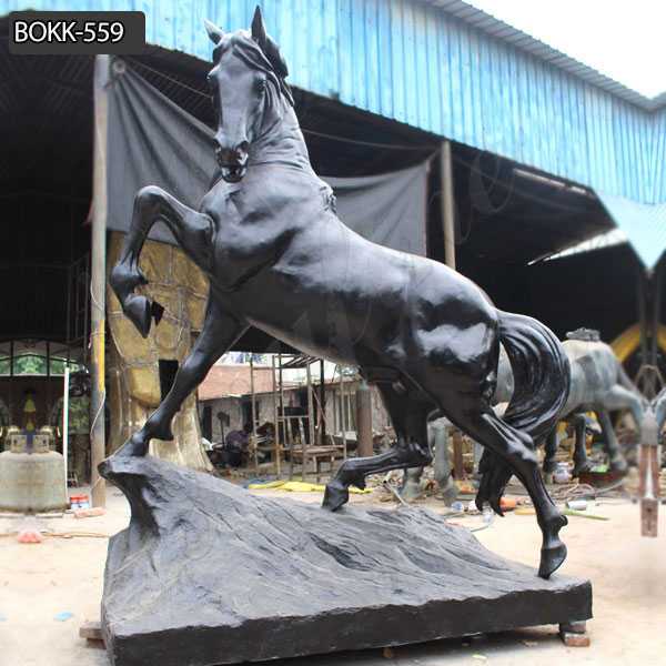 Outdoor Antique Bronze Running Horse Statue Garden Sculpture Decoration BOKK-559