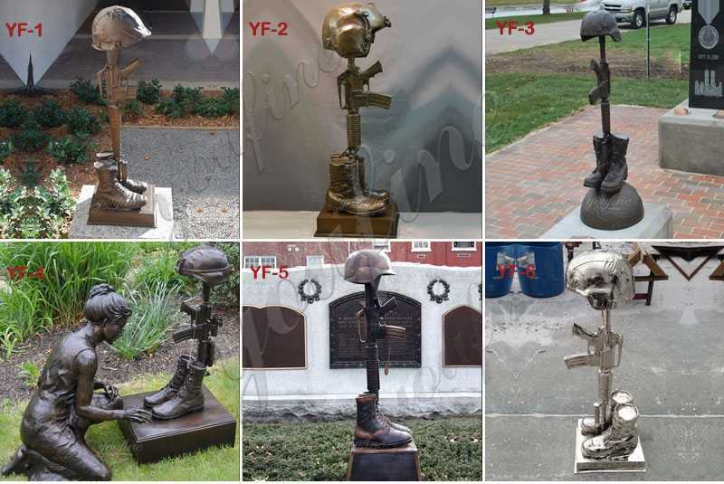 Bronze Staute Kneeling Soldier Military