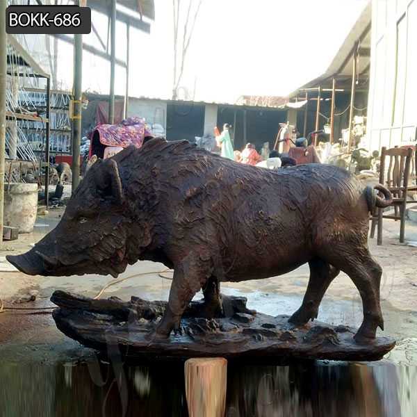 Garden Decoration Bronze Wild Boar Statue