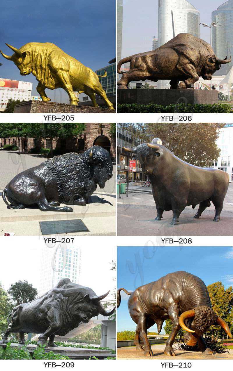 Bull Bronze Statue Outdoor Decoration for Sale