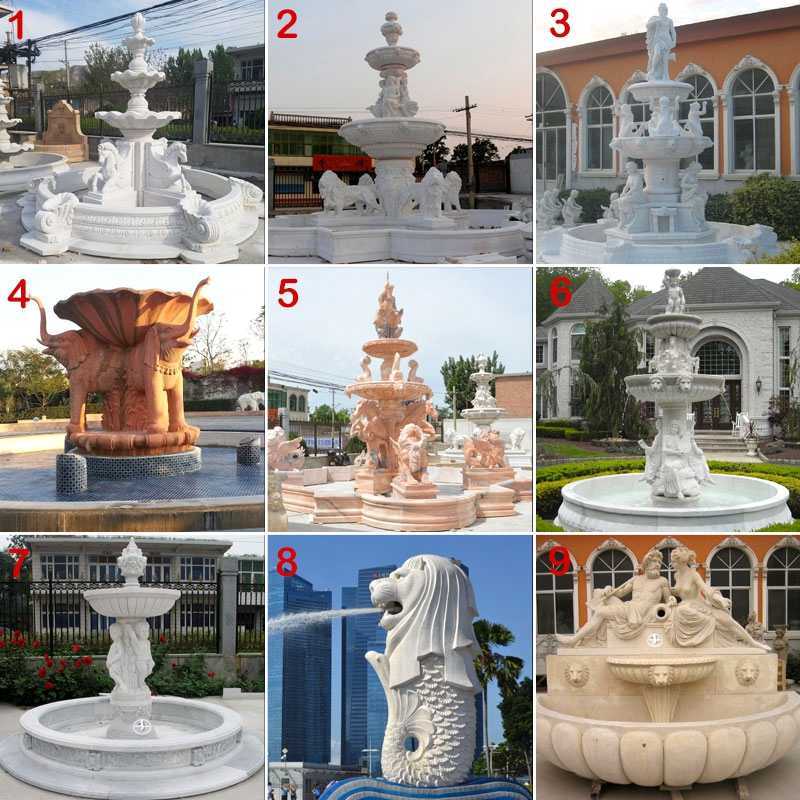 Carving Female Statue Water Fountains Natural Stone Fountain
