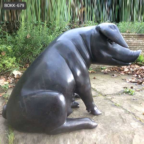 Cast Solid Bronze Wild Pig Statues