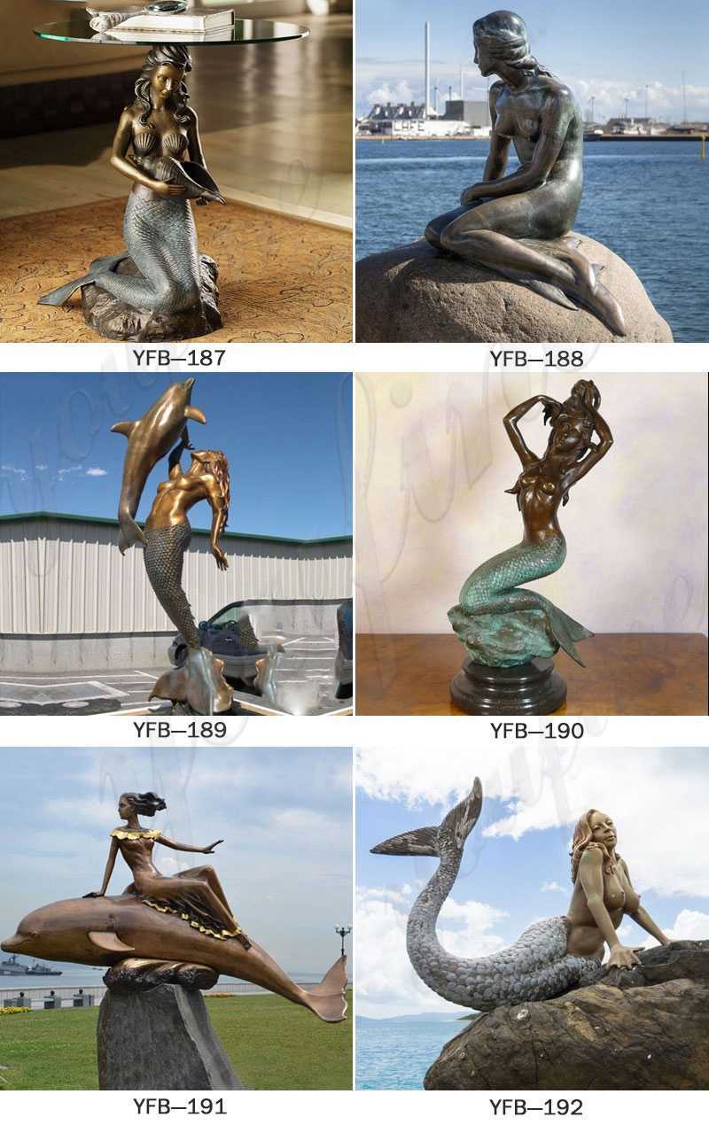 Customize Bronze Mermaid Statues on sales