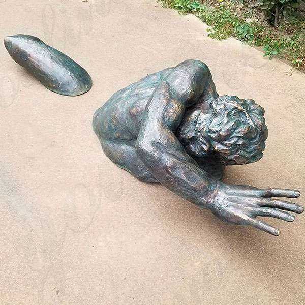 Famous Wall Hanging Modern Matteo Pugliese Bronze Man Sculptures