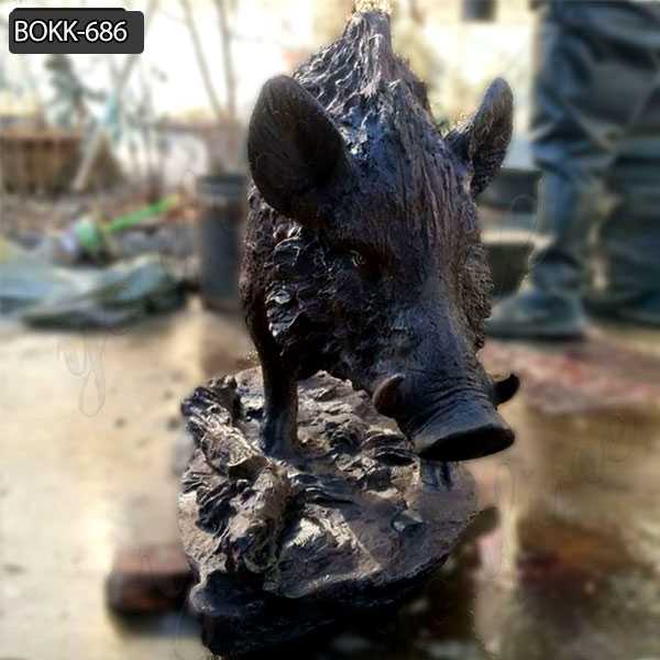 Garden Bronze Wild Boar Statue for Sales