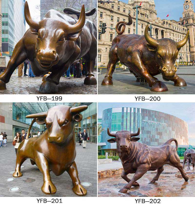 Garden Large Bronze Bull Statue Decoration_副本