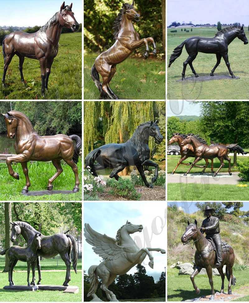 Hand Made Bronze Standing Horse Statue